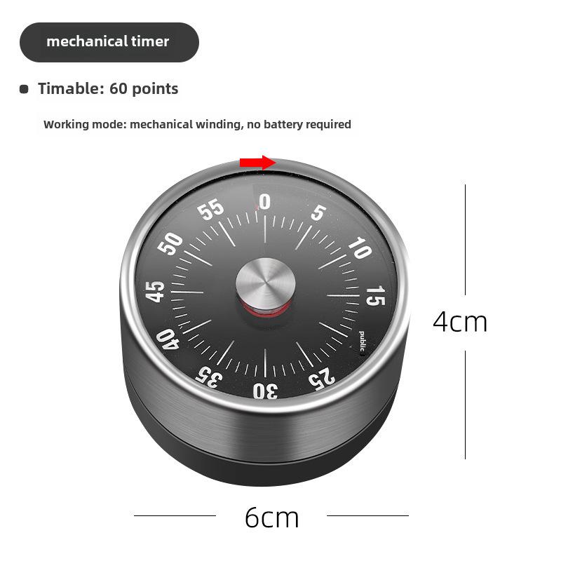 

Магнитный кухонный таймер из нержавеющей стали с визуальным отсчетом и будильником для приготовления пищи и выпечки