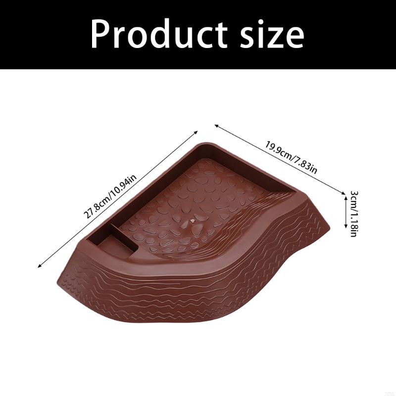 Reptiles Habitat Accessory Plastic Turtles Basking Dish for Lizards Geckos Tortoises J0MC