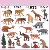 Realistic 24 Pieces Ancient Era Model Set With Prehistoric Animals And Static Figures
