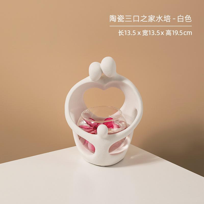 Modern Minimalism Abstract Character Decorations Ceramic Couple Ornaments Valentine's Day Gift Home Decoration Accessories