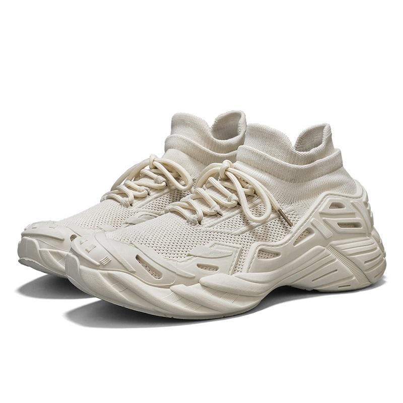 2026 Summer Textile Mesh Shoes Breathable, Lightweight, Legged, Thick Soled Sports Shoes Outdoor Casual Dad Shoes Men