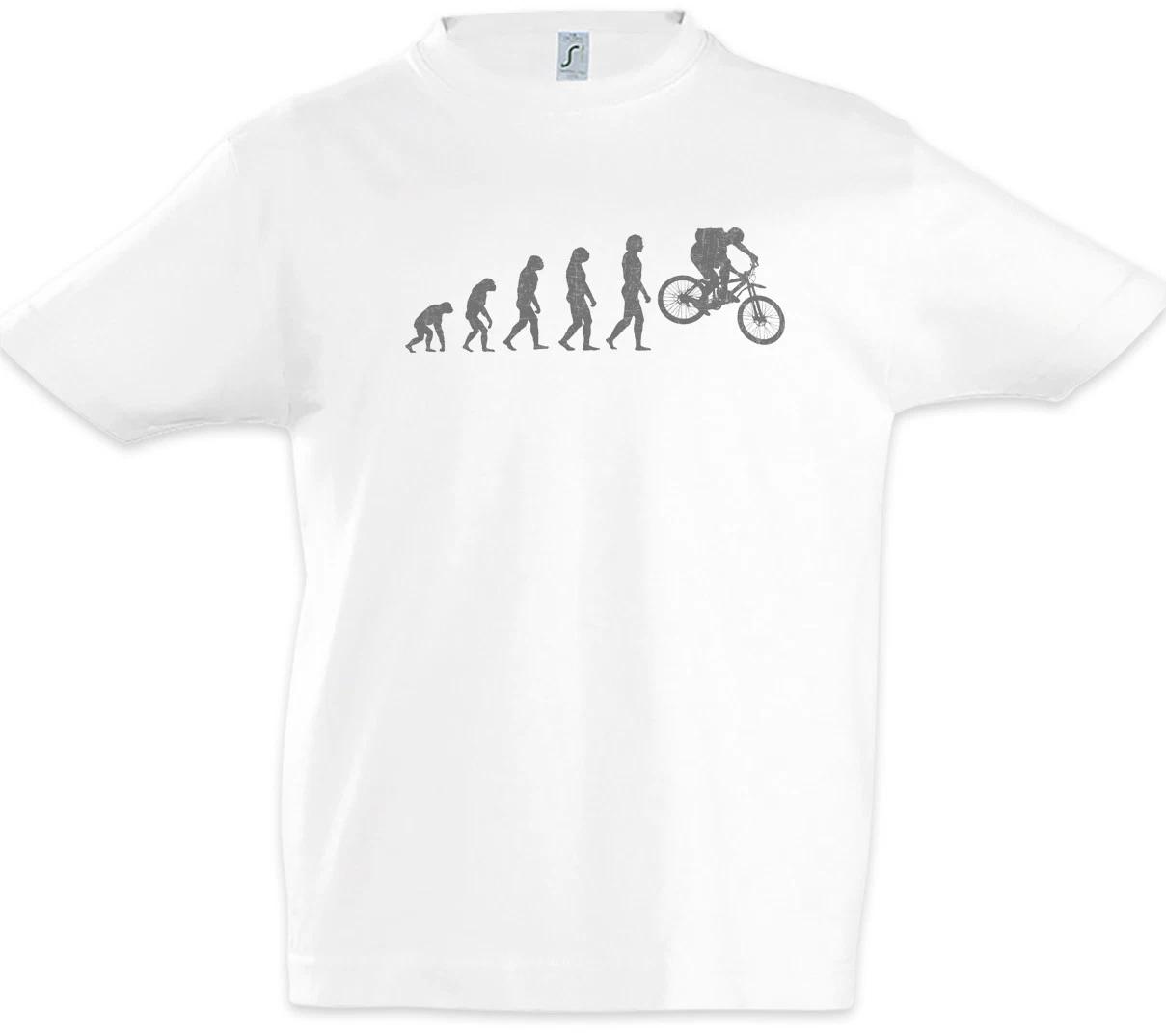 Bycycle Evolution Boys T-Shirt Fun Driver Charles Darwin Sport Sports 110
