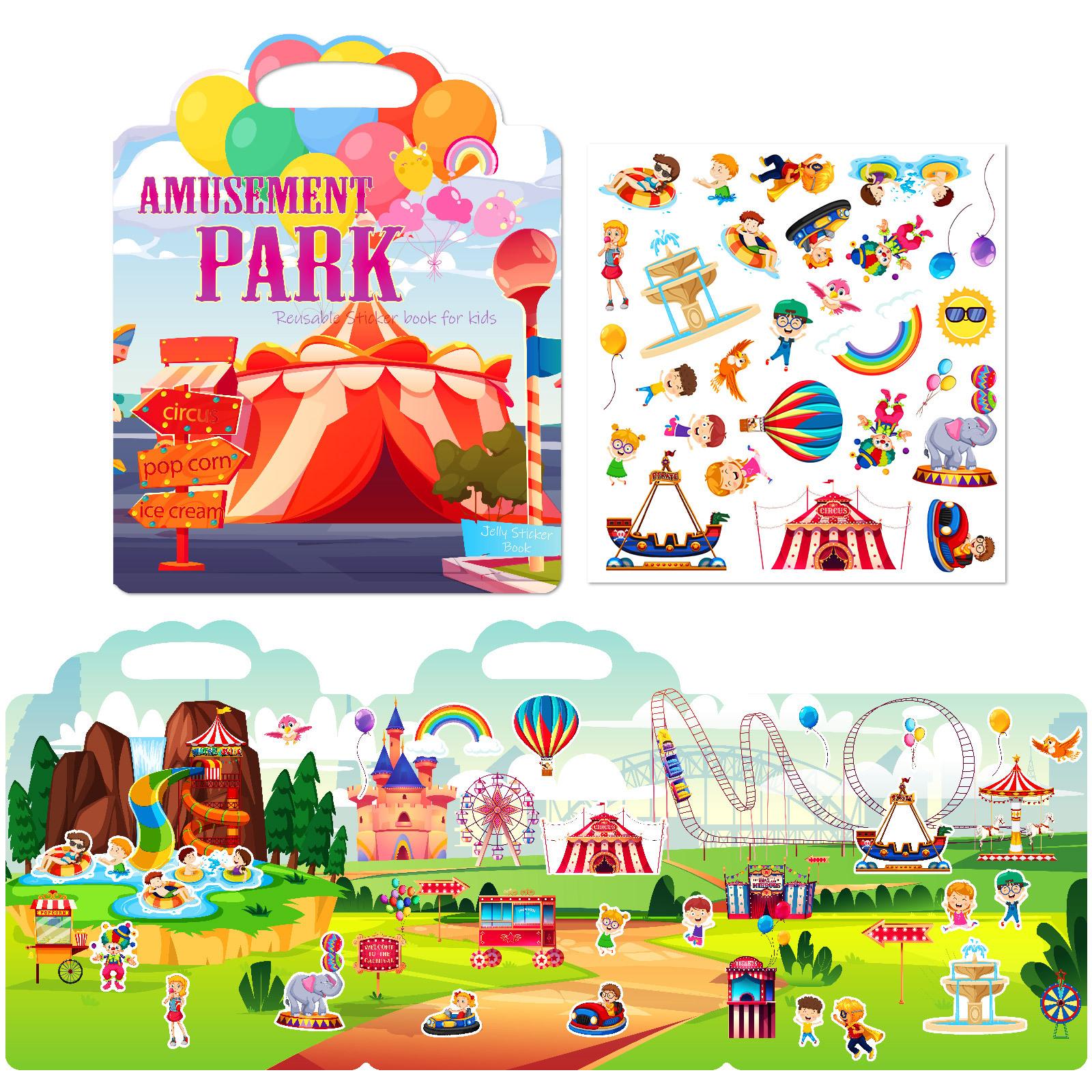 

DIY веселый парк развлечений детский желе тихая книга обучающая игра головоломка родитель-ребенок интерактивная игровая площадка желе наклейка книга