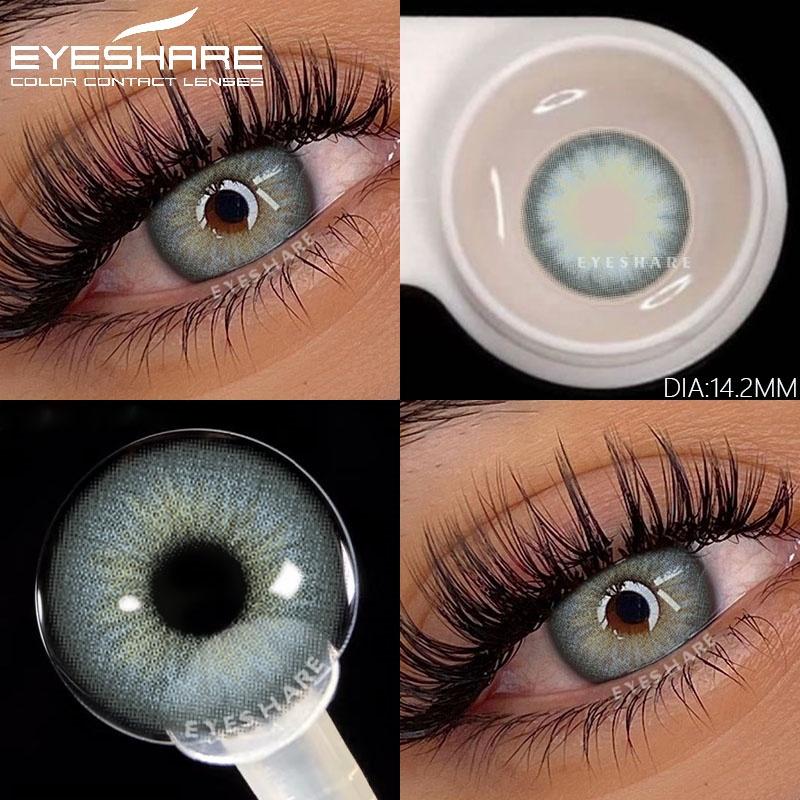 1 Pair New Colorful Contact Lenses for Eyes Blue Eye Lenses Beautiful Pupil Yearly Gray Lenses Cosmetic Green Contacts