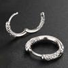 Kreative Runde Kreis Versilbert Schnitzerei Ohrhänger Ohrclips Huggie Ohrringe Modeschmuck