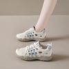 Fashion CRLAYDK Womens Hollow Out Summer Shoes Walking Lace Up Outdoor Hiking Sneakers Casual Breathable Mesh Sport Tennis for Lady