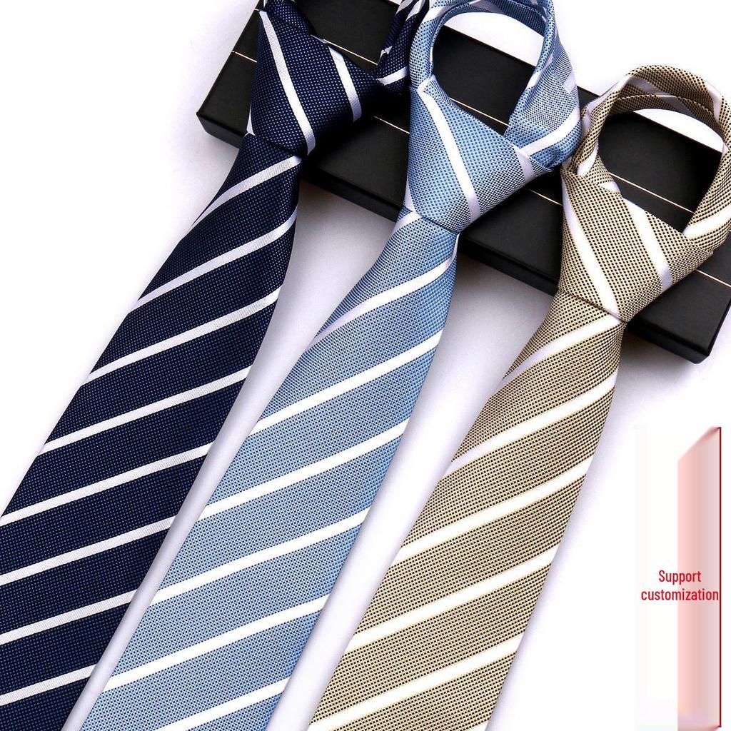 Hochwertige Herren-Seidenkrawatte, 8 cm breit, für Business und Hochzeitsanzug, mit diagonalen Streifen und Karomuster