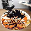 1pc Goku Saiyan Office Round Area Rug, Indoor Mat Suitable For Office, Under Office Chairs Bedroom Living Room Home Decor, Room Deco