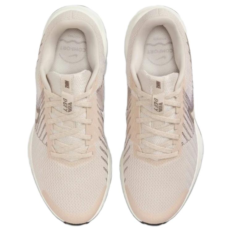 Nike Run Defy Comfortable Stylish Shock Absorbing Non-Slip Low-Top Running Shoes Women sneaker Light-Brown HM9593-100