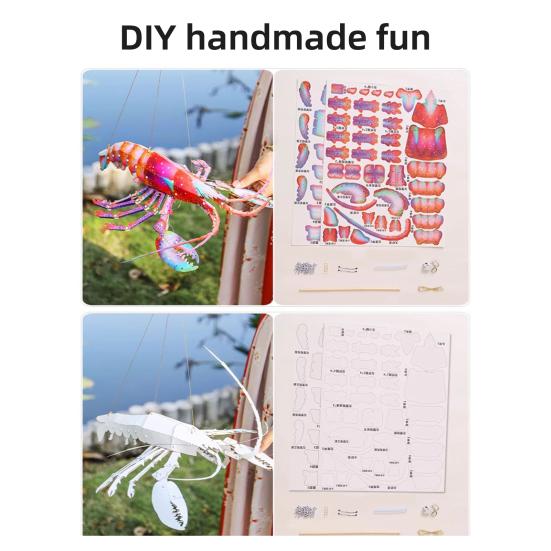 3D Hummer DIY Håndholdt Lanterne Håndlaget Kinesisk Tradisjonell Papirlanterne for Midt-Høstfestivalen Kinesisk Nyttår Dekorasjon