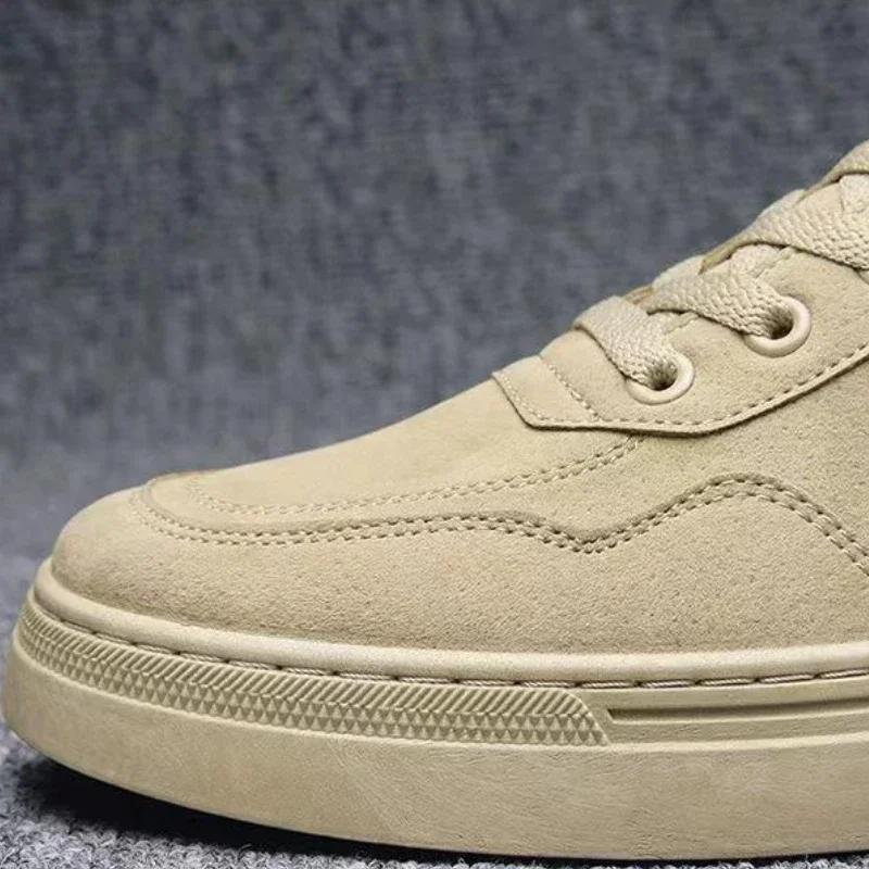 Brand Men'S Sport Shoes Luxury Leather Casual Shoes For Men Trend All-Match Board Shoes Versatile Men'S Sneakers Tenis Masculino