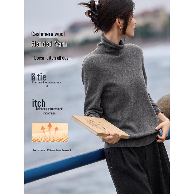 XWI Women's Seamless Cashmere Wool Blend Knit Top