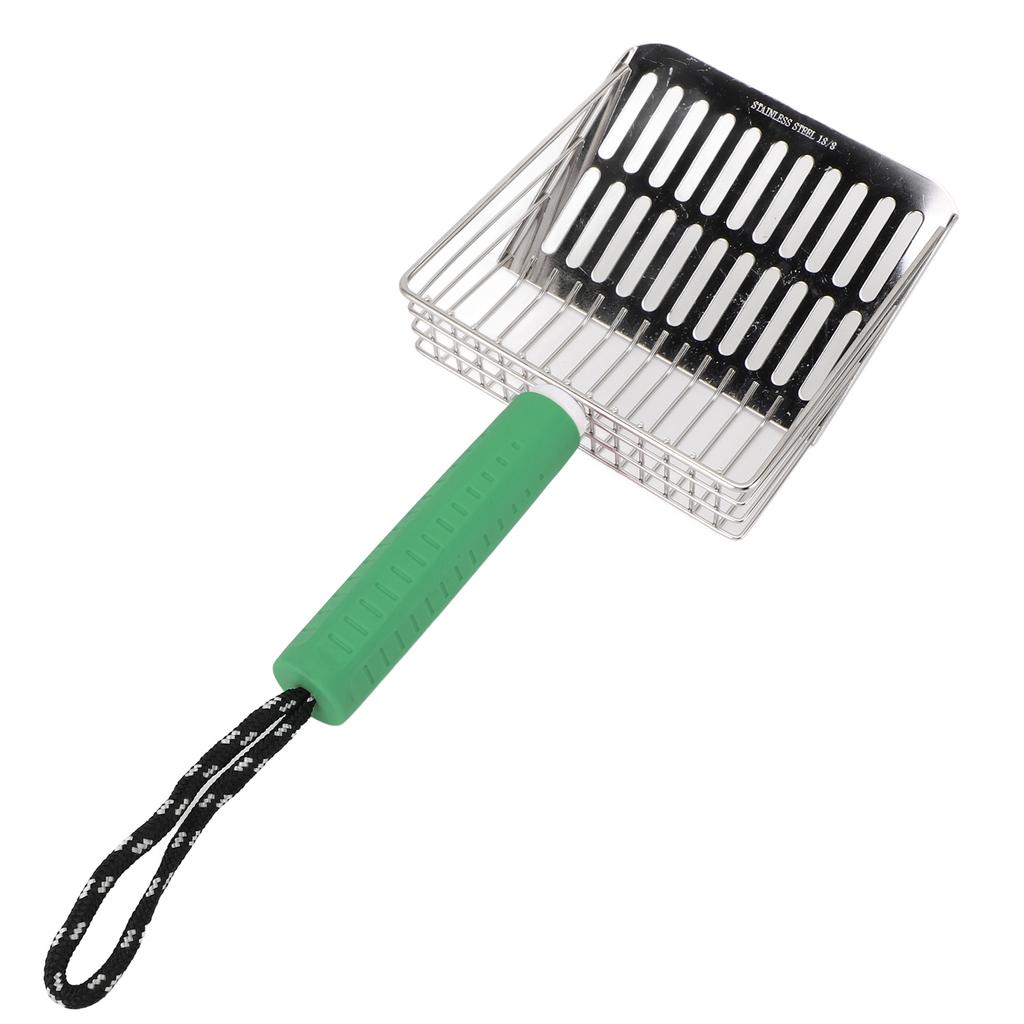 Pelle à Litière pour Chat Manche Amovible Pelle à Litière Facile à Nettoyer Acier Inoxydable Pelle à Excréments pour Bac à Litière