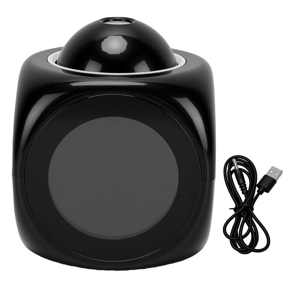 Projection Alarm Clock LCD Backlit Battery Operated USB Electronic Ceiling Projection Clock for Kids Bedroom Black with