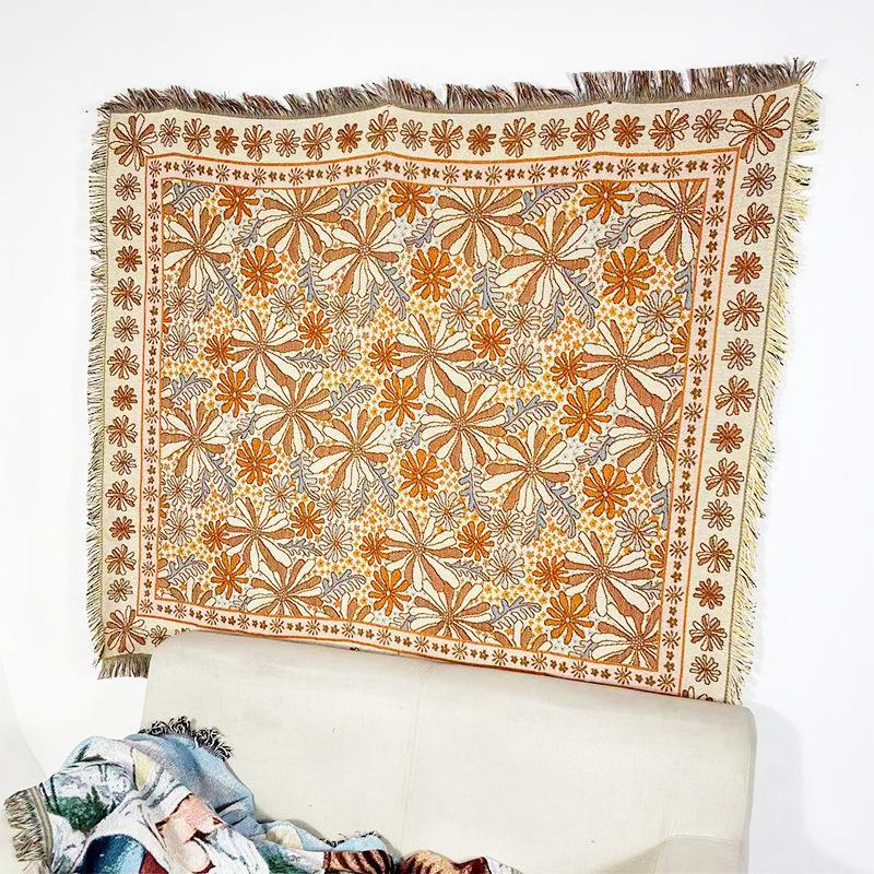 Camping Blanket, Moisture-proof Camping Mat, Jacquard Tapestry, Thread Blanket, All-season Universal Sofa Blanket