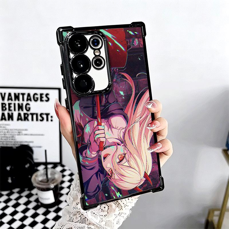 Anime Character Power CSM Soft Phone Case For Samsung Galaxy S26 Ultra S25 Edge S24 FE S23 Plus S22 S21 + S20 Plating Anti-Fall