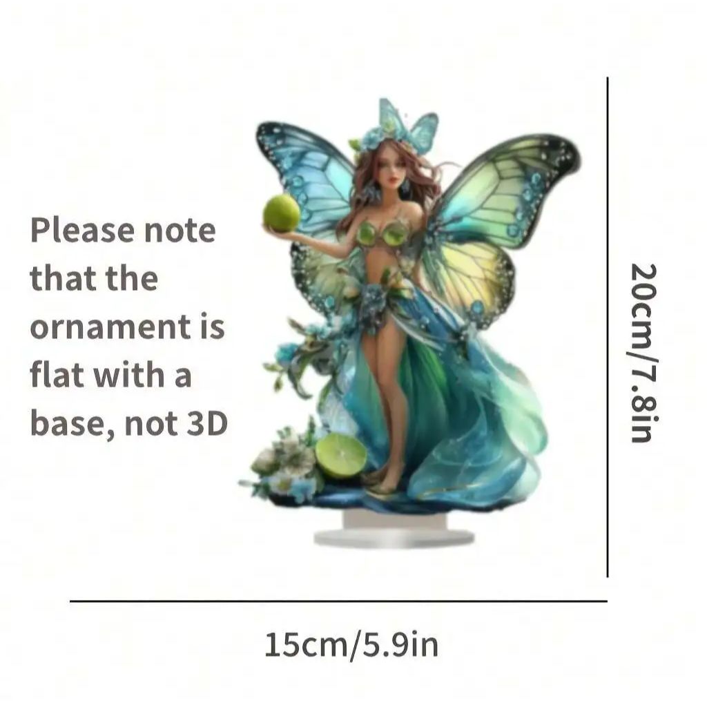 1pcs2D Bohemian Style Butterfly Fairy Statue Decoration - Forest Themed Decoration, Perfect for Bedroom and Living Room Decora