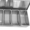 Xinjigaoge Stainless Steel 6-Compartment Condiment Box