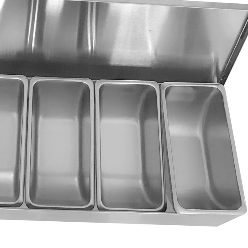 Xinjigaoge Stainless Steel 6-Compartment Condiment Box