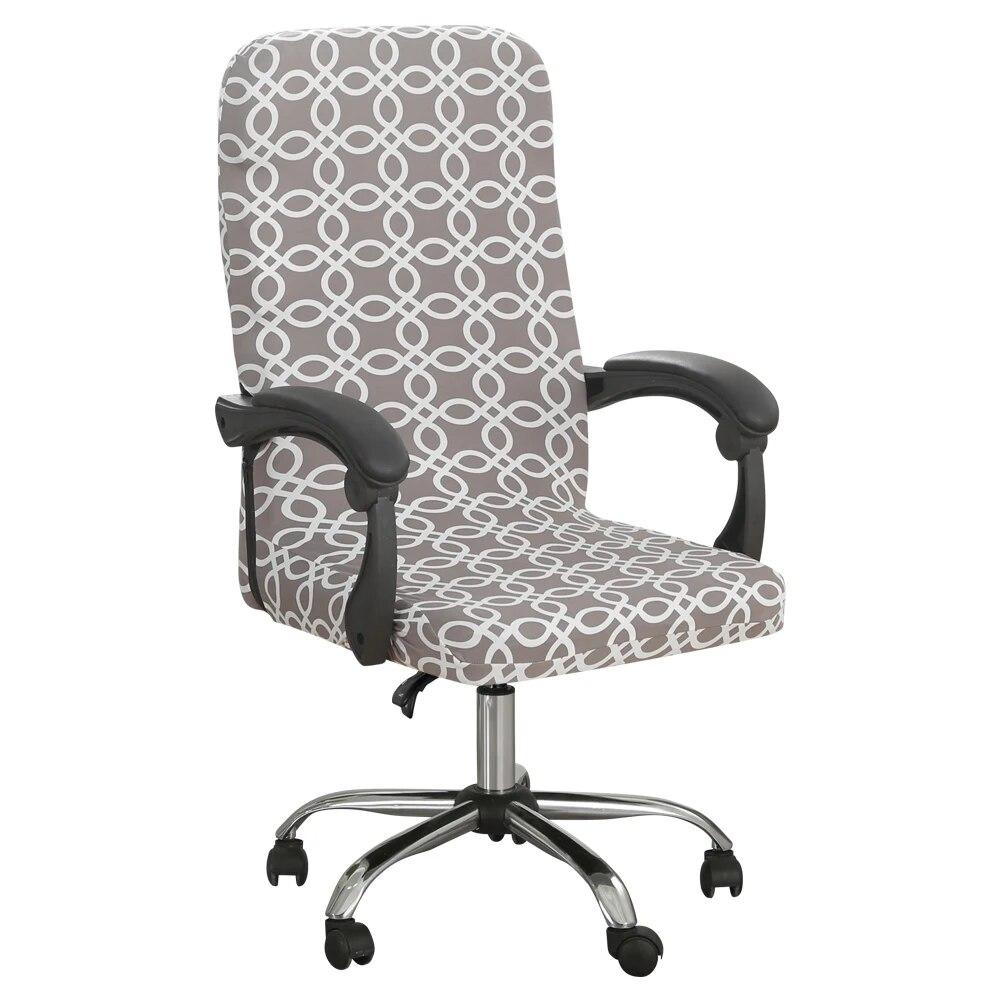 Elastic Computer Office Chair Cover Floral Printed Anti-dirty Rotating Stretch Gaming Desk Seat Chair Slipcover for Armchair
