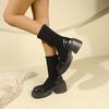 Fashion 2024 High Quality Women's Shoes Mid-Calf Women's Boots Fashion Round Toe Modern Boots Women Winter Plus Velvet Shoes for Women