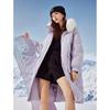 Qiusishui Ren Women's Fashion Fur Collar Mid-length Down Jacket