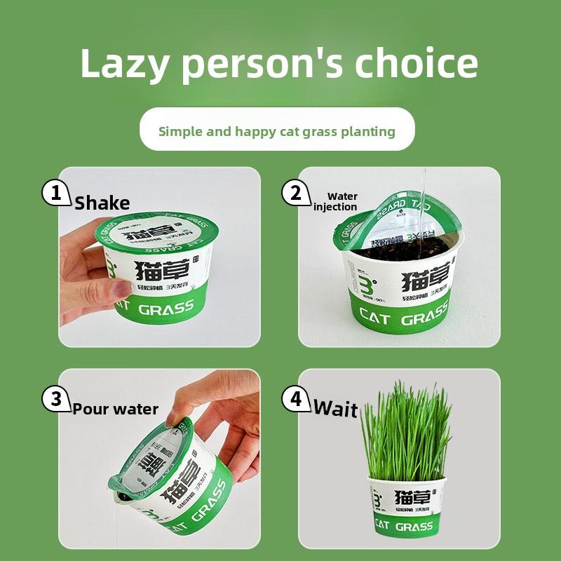 Soil-Free Hairball Relief Digestive Aid Cat Grass Tinned Food