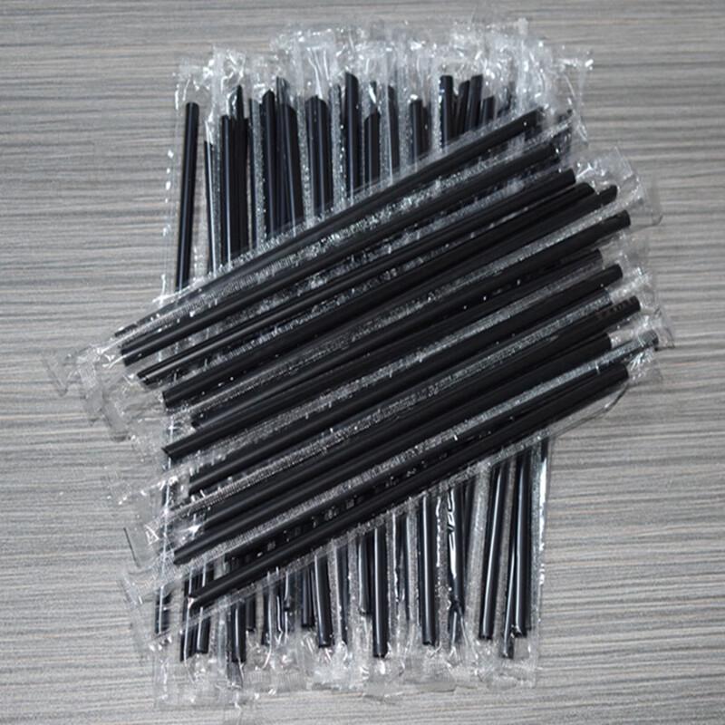 ChuyiQi Individually Wrapped Colored Plastic Drinking Straws