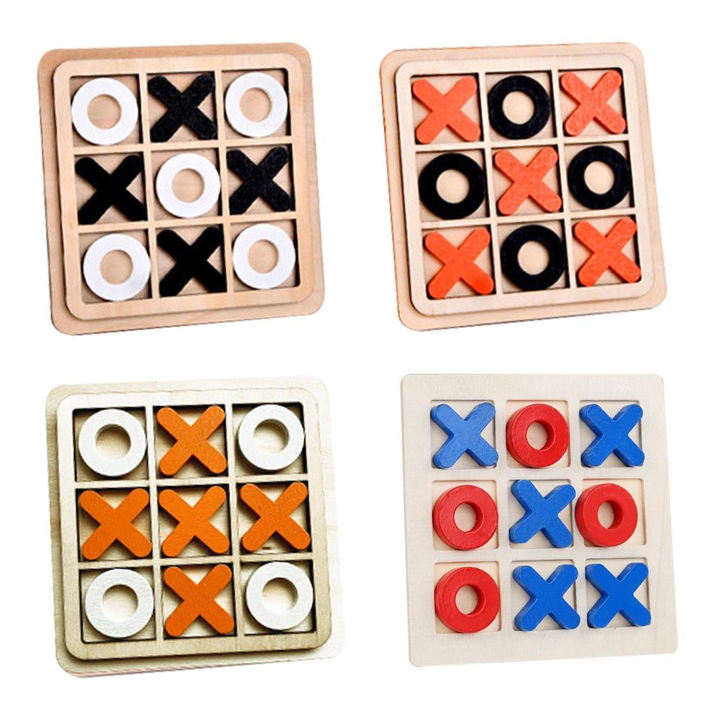 Wooden Tic-Tac-Toe Educational Game for Kids - Enhance Logical Thinking and Enjoy Entertaining Battles