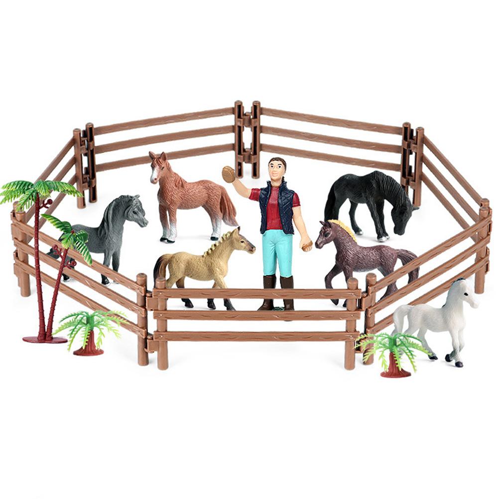 30 SZTUK Zabawka Płot dla Koni Miniaturowy Płot Zabawka Farmy Zagroda dla Koni Akcesoria Ogrodzeniowe Zabawka Edukacyjna dla