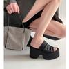 Nuovi Sandali Zeppa Stampa Leopardo 2026 per Donna Estate Outdoor Spiaggia Suola Spessa Moda Sexy Tacco Alto Freschi Ciabatte