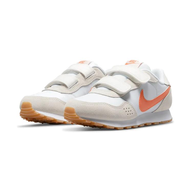 New Nike MD Valiant Low Top Running Shoes White Apricot Orange Children Aged 3 7 Years Old CN8559-103