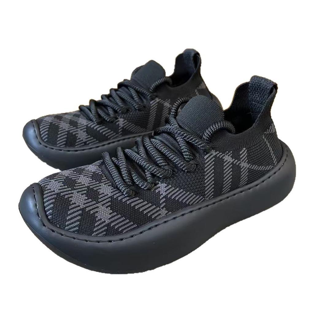 Neue Schuhe für Herren Strick Casual Socken Schuhe Frühling Leicht Flach Freizeit Plateau Schuhe Jugend Slip-on Loafer