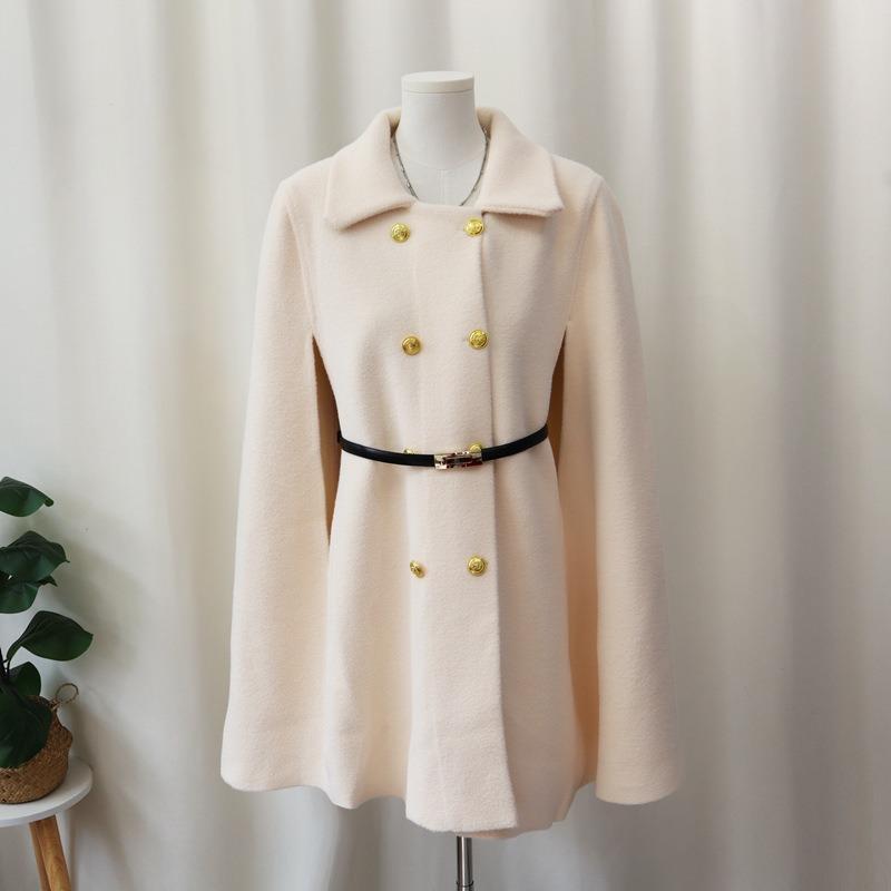 Medium and Long Knitted Double-sided Woolen Cloak Coat Women's Autumn and Winter New Temperament Sweater Shawl Jacket