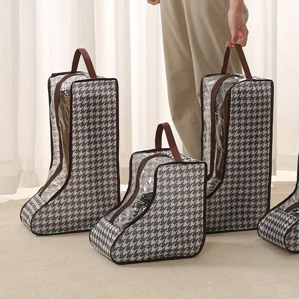 1/1/1/1 Pieces Of Thousand Bird Grid Shoe Storage Bag Transparent Dustproof And Moisture-proof Shoe Boot Protective Cover