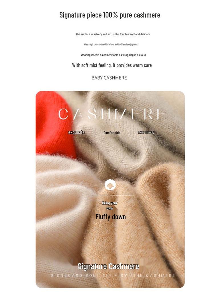 Gray Women's Cashmere Semi-High Neck Sweater - Thickened Wool Knit for Autumn and Winter