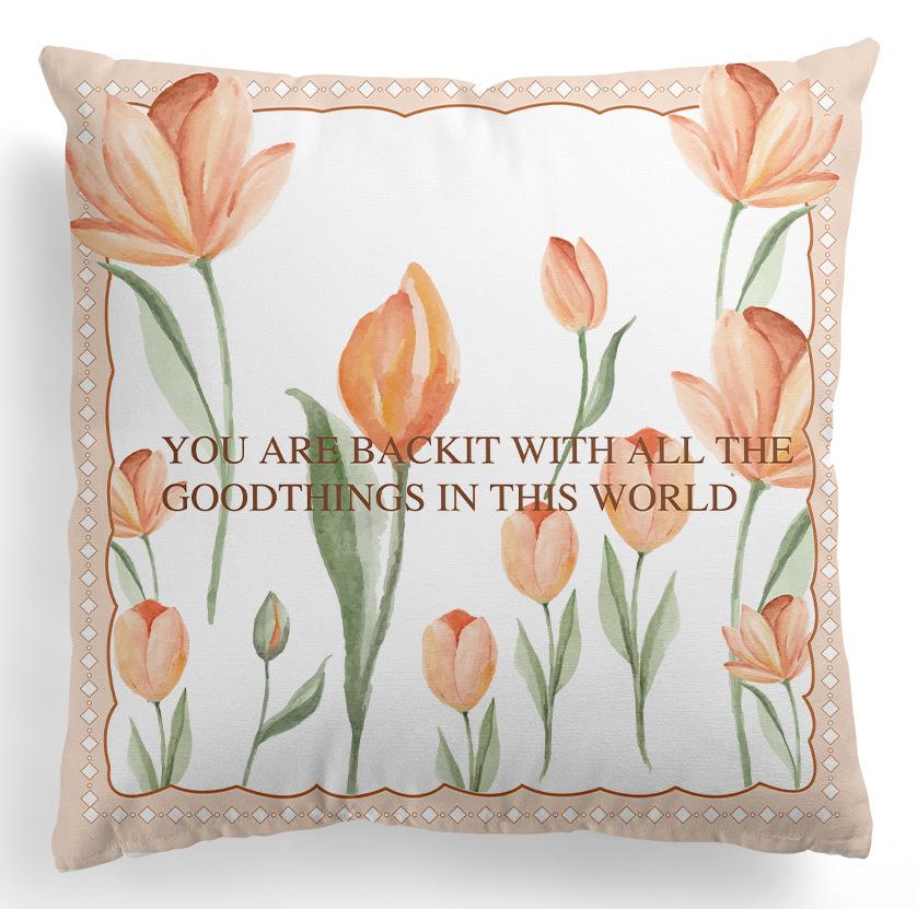 

European-Style Flower Pillow Cover Retro American Rose Flower Printed Pillow And Cushion Cover Premium Durable 45*45cm