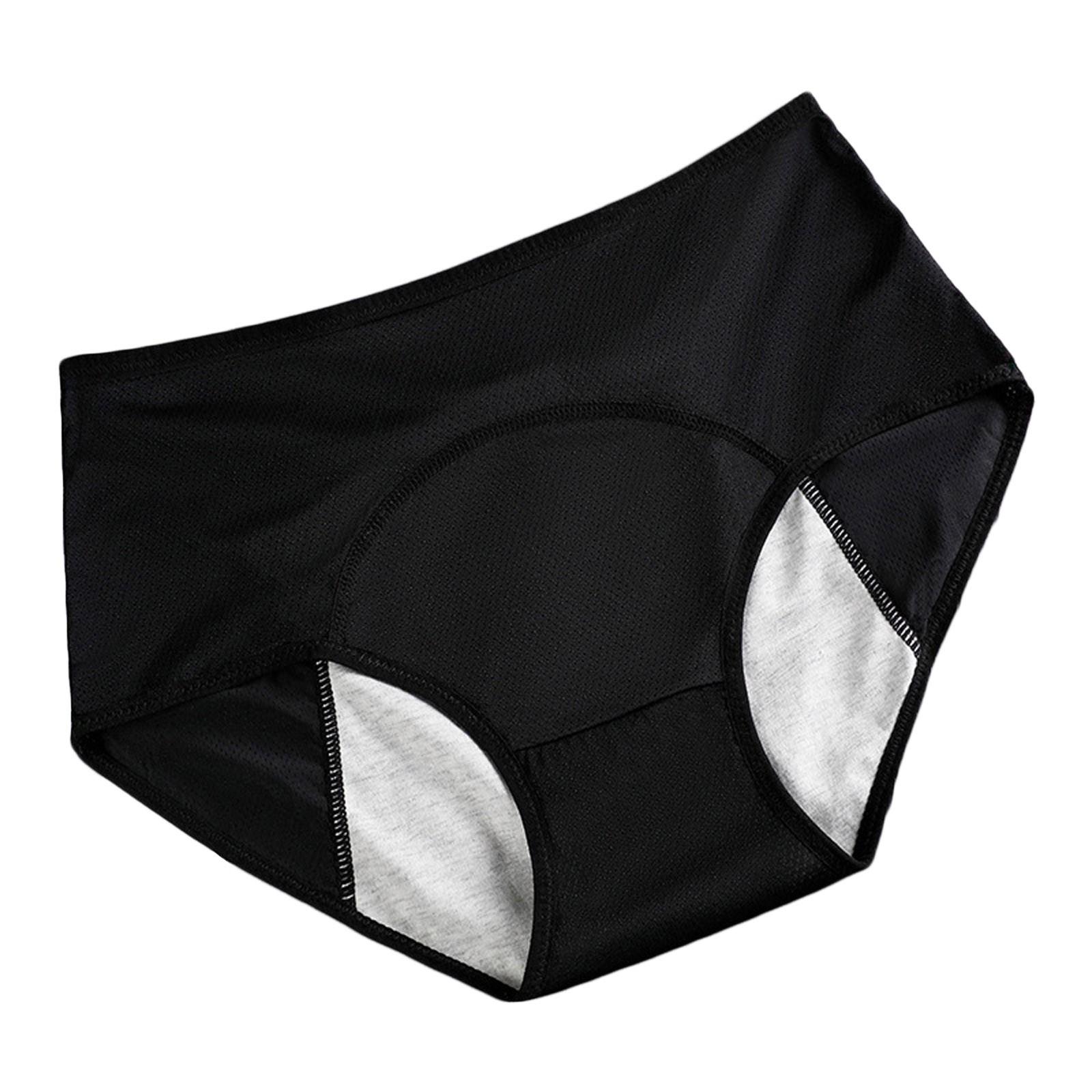 

Полное покрытие, герметичные трусики, женские удобные дышащие трусы нижнего белья L чёрный