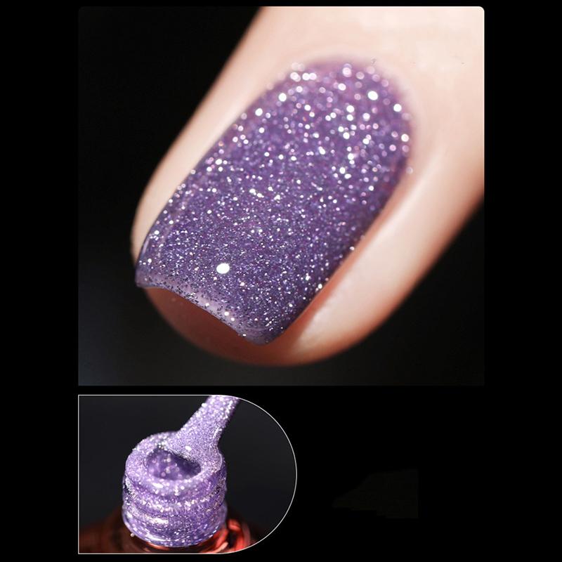8ml Glitter Gel Nail Polish Soak Off Uv Led Gel Varnish Nail Art Manicures