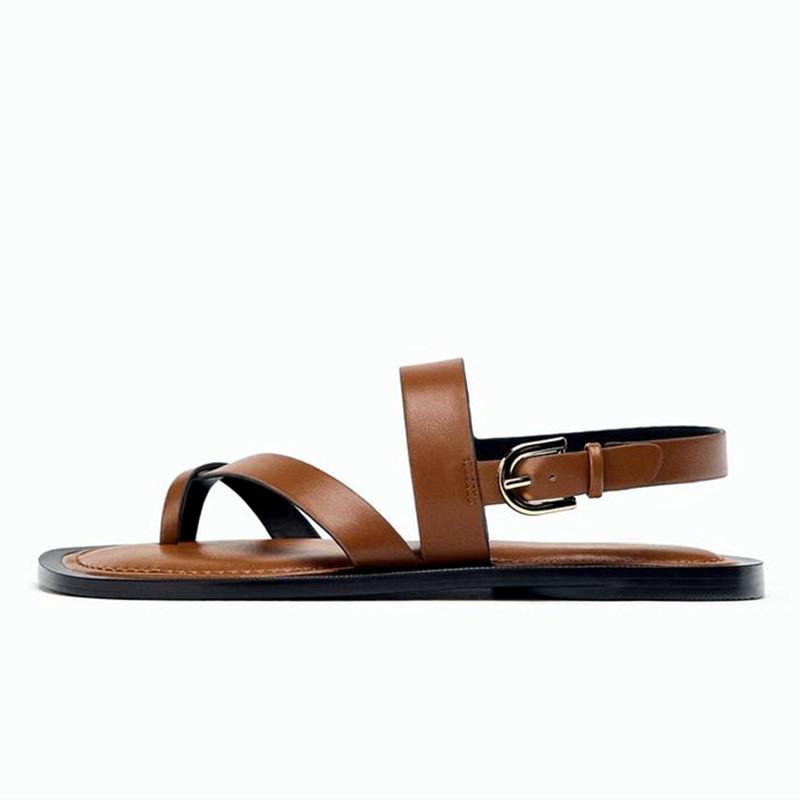 Rzymski Styl Czarne Wąskie Paski Sandały Gladiator Damskie Seksowne Klips na Palec Płaskie Sandały Letnie Wakacje Plażowe Sandały Zapatos De Mujer