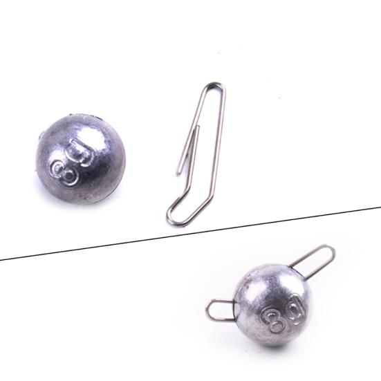 5Pcs 2g/4g/6g/8g/12g Fishing Jig Lead Head Weight Crank Hook Sinker Lure Carp