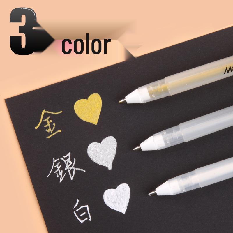 Mali Weißer Highlight-Stift für Manga und Skizzen mit Schwarzem Hintergrund