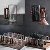 Shangqi Borosilicate Glass Mug Set with Square Wooden Handle