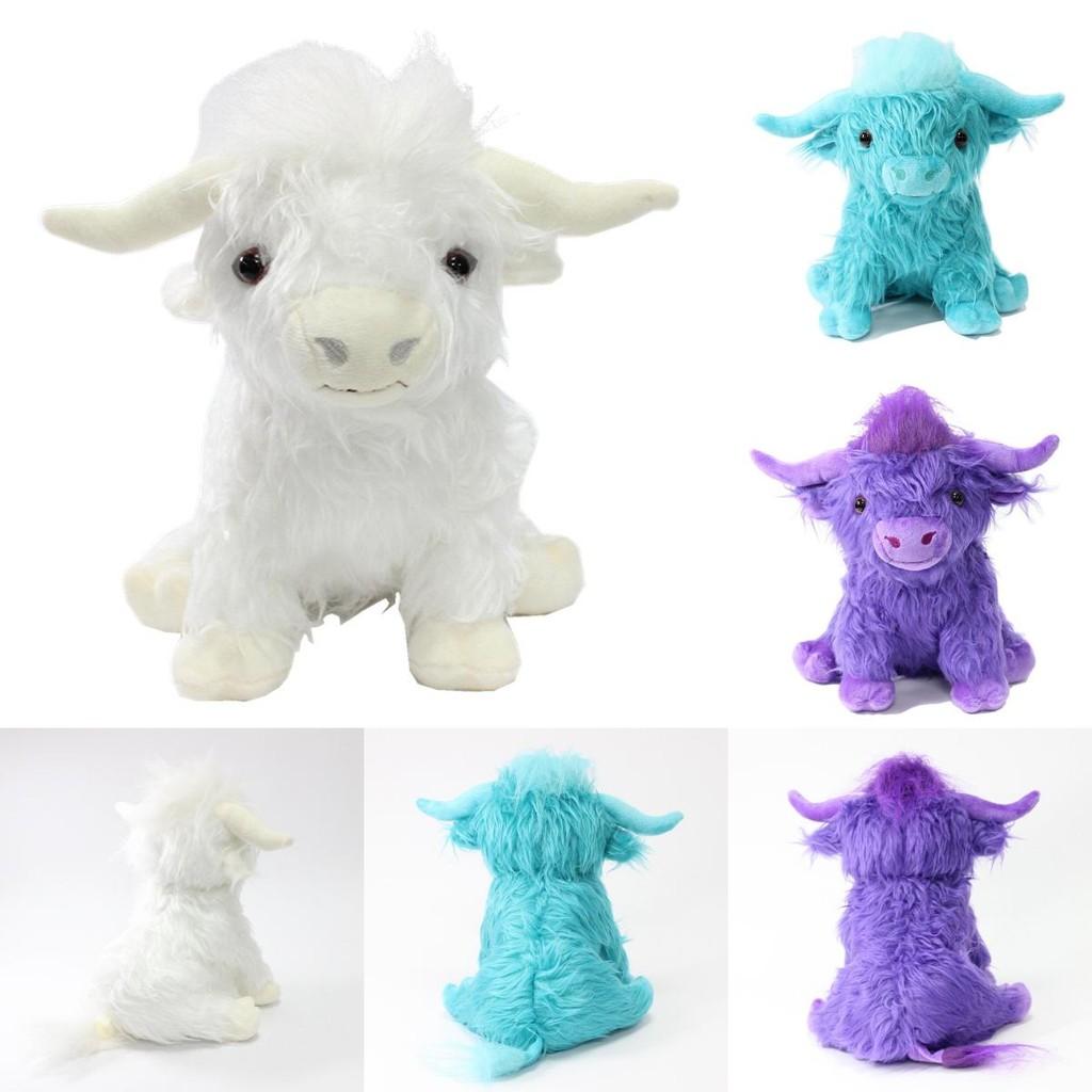 Adorable Highland Cow Plush Toy Realistic Highland Cattle Stuffed Animal In Various Colors