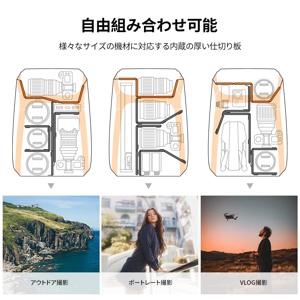 Camera Camera Camera 2 Air Large Can Store Inch Shoulder SLR Camera Photography Bag [K&F Concept] Bag, Rucksack, Backpack, Chambers, Capacity, 25L,