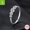 Klassischer funkelnder Moissanit-Ring für Damen, einfacher und vielseitiger S925 Sterling Silber Ring Schmuck