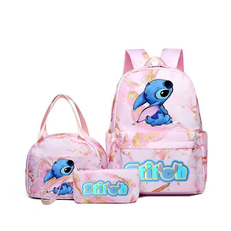 Student Schoolbag Three-Piece Set, Wear-Resistant And Breathable Large-Capacity Backpack, Youth Travel Backpack, Computer Bag