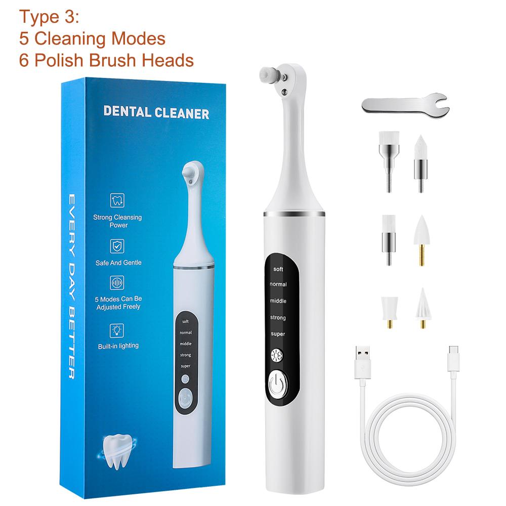 Electric Tooth Polisher Dental Tartar Remover Plaque Stains Calculus Removal Teeth Cleaning Tools Whitening Kits Tooth Cleaner