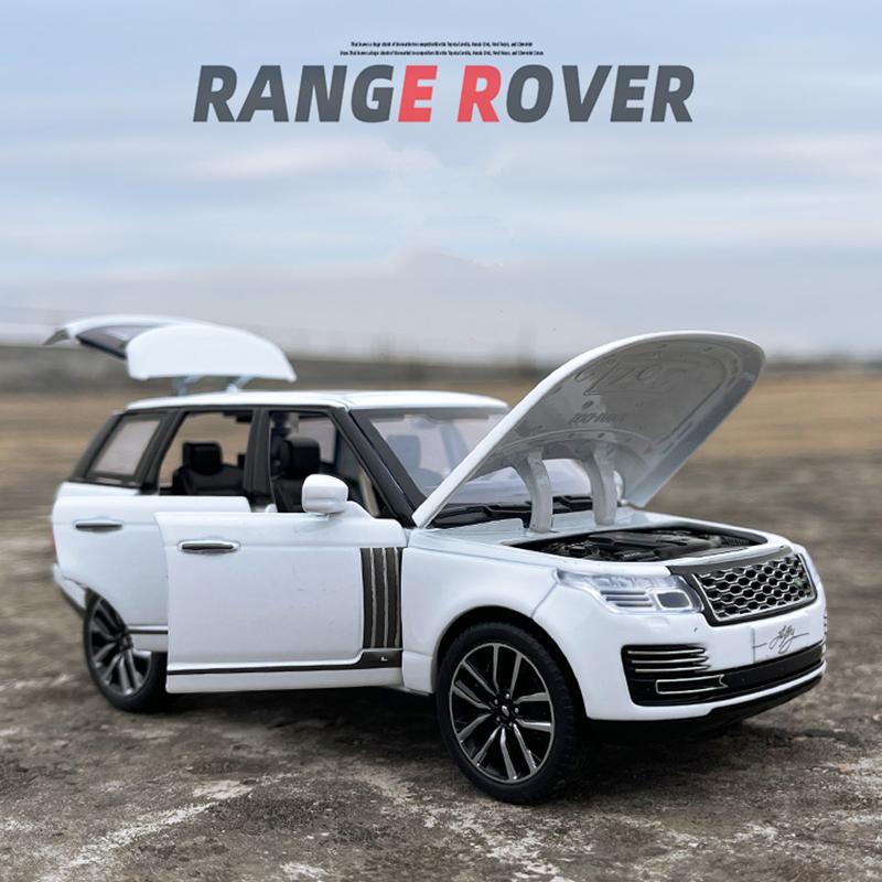 1/32 Range Rover Sports SUV Alaşım Araba Modeli Diecast Metal Arazi Araçları Araba Modeli Simülasyon Ses ve Işık Çocuk Oyuncak Hediyeleri