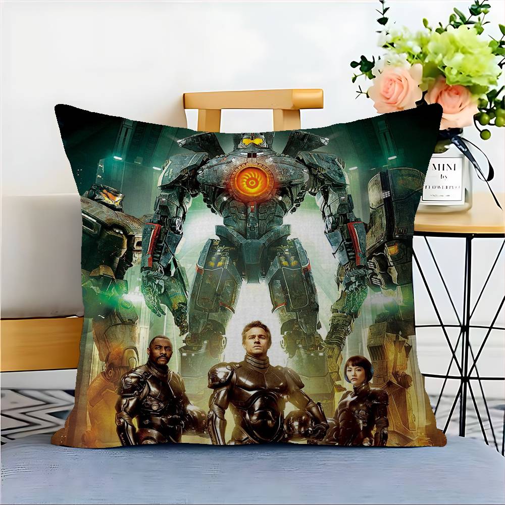 Movie P-Pacific Rims Pillow Covers Cartoon Sofa Decorative Home Double-sided Printing Short Plush Cute Cushion Cover